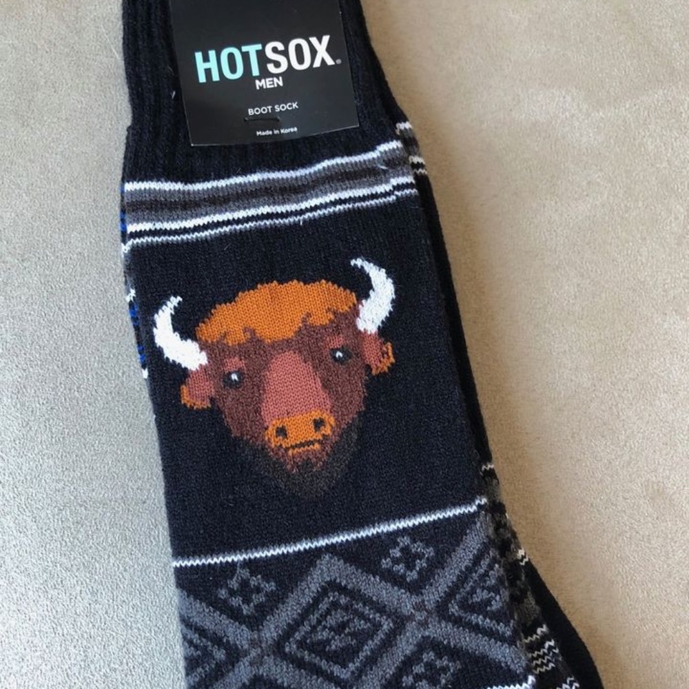 Mens Hot Sox Bull Boot Socks New